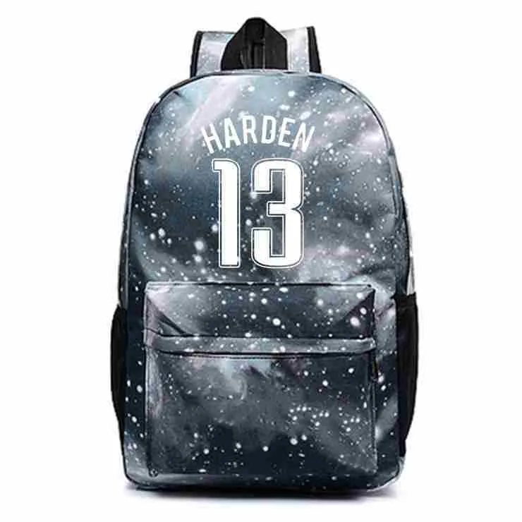James Harden Canvas Backpack Teenagers Basketball Backpacks Boy