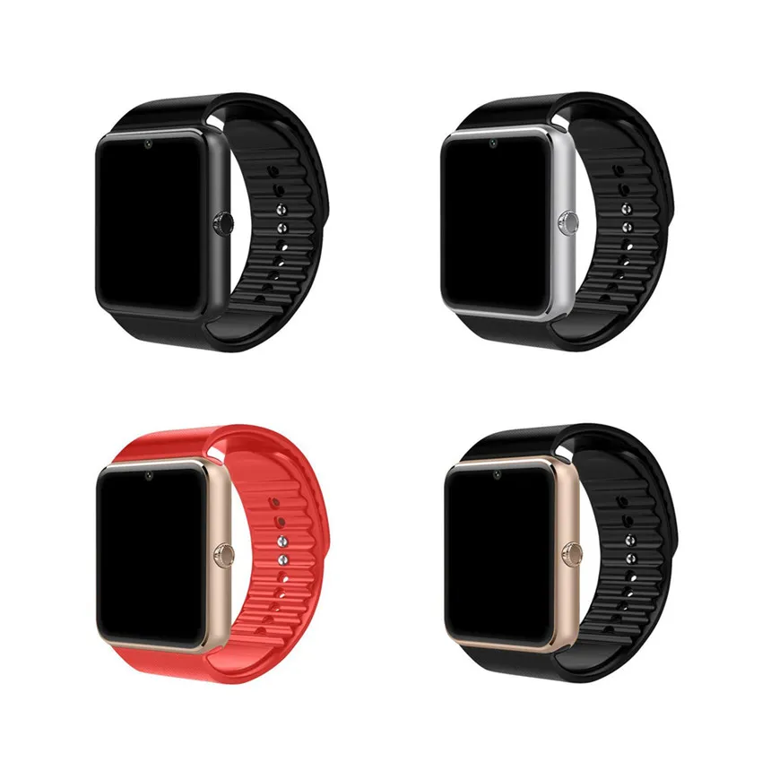 SIM 카드 슬롯이있는 GT08 블루투스 스마트 시계 삼성 및 IOS 용 안드로이드 시계 Apple iphone 스마트 폰 팔찌 Smartwatch