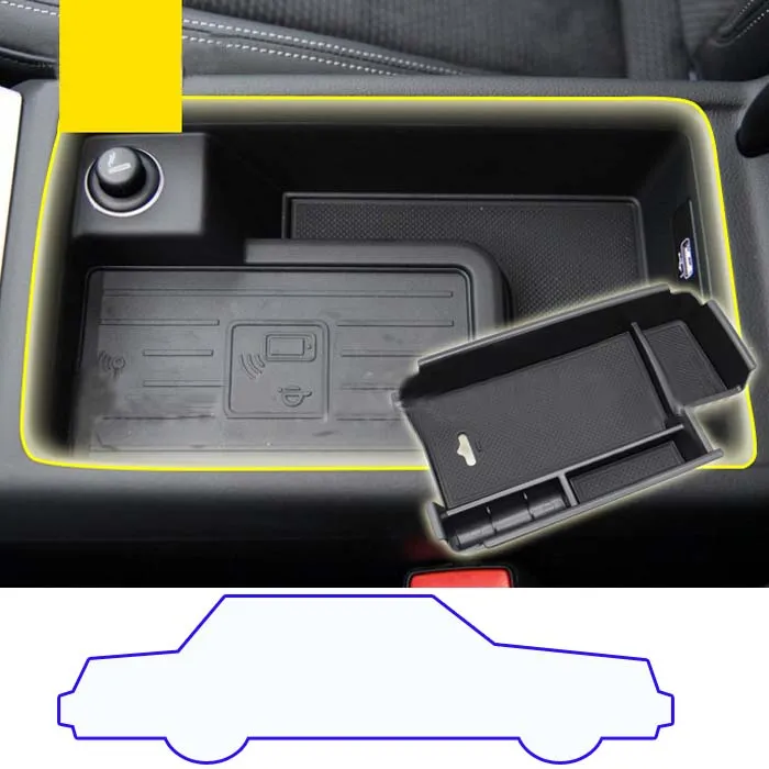 Boîte de rangement d'accoudoir Central, plateau de support de conteneur pour Audi A4 B9 2017, accessoires de voiture, organisateur de style de voiture