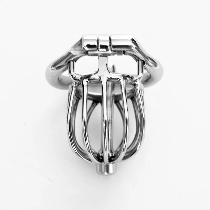 Stealth Lock Chastity Cage Dispositivo de castidad masculina de acero inoxidable Juguetes sexuales para hombres Pene Lock Cock Ring