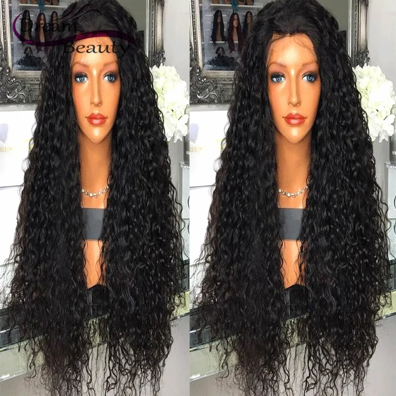 30inches longo solto sintética encaracolados perucas para mulheres negras macio cabelo sintético resistente ao calor de fibra Kinky Curly peruca dianteira do laço para as mulheres