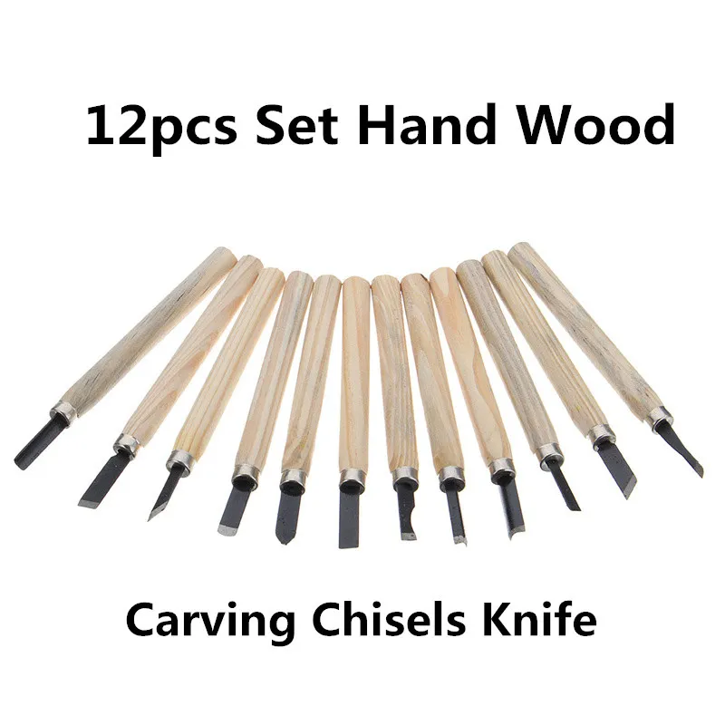 Wood Chisels Set Hand Carving Tool Sets With Wooden Handles For DIY ...
