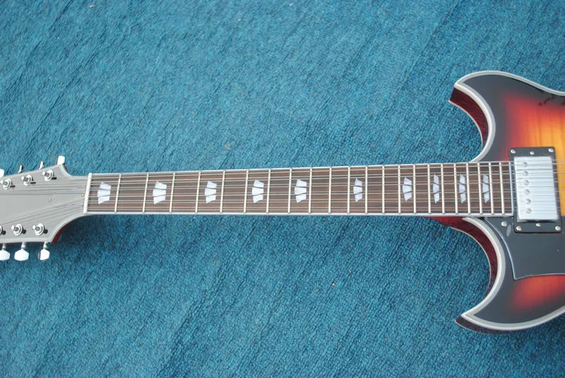 Novo personalizado 12 cordas guitarra com canhoto de guitarra solar corporal hollow jazz elétrico guitarra