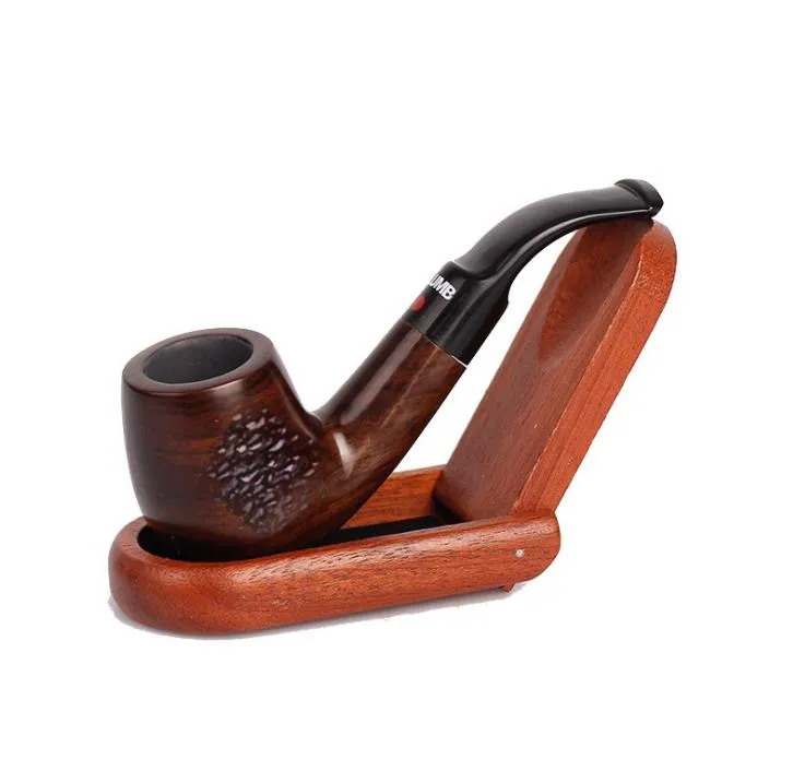 Nouveau filtre incurvé en ébène Mini Mini pipe, ébène, marteau en bois, palmier et ensemble pour fumer en bois.