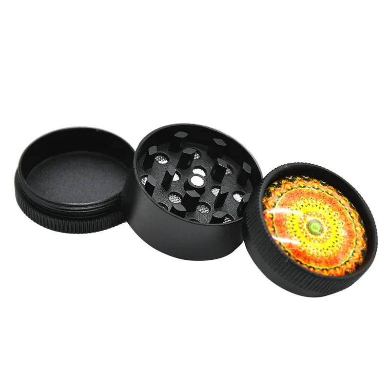 Newest Colorful Pattern Grinder Accessories Pollen Presser Hand Zinc Alloy New Unique Design Easy To Carry Clean High Quality Smoking Pipes