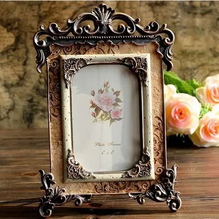 Palace Resin Vintage Photo Frame Stereo Photo Frame Home Decor noble Chic 6 Inch 16*26cm