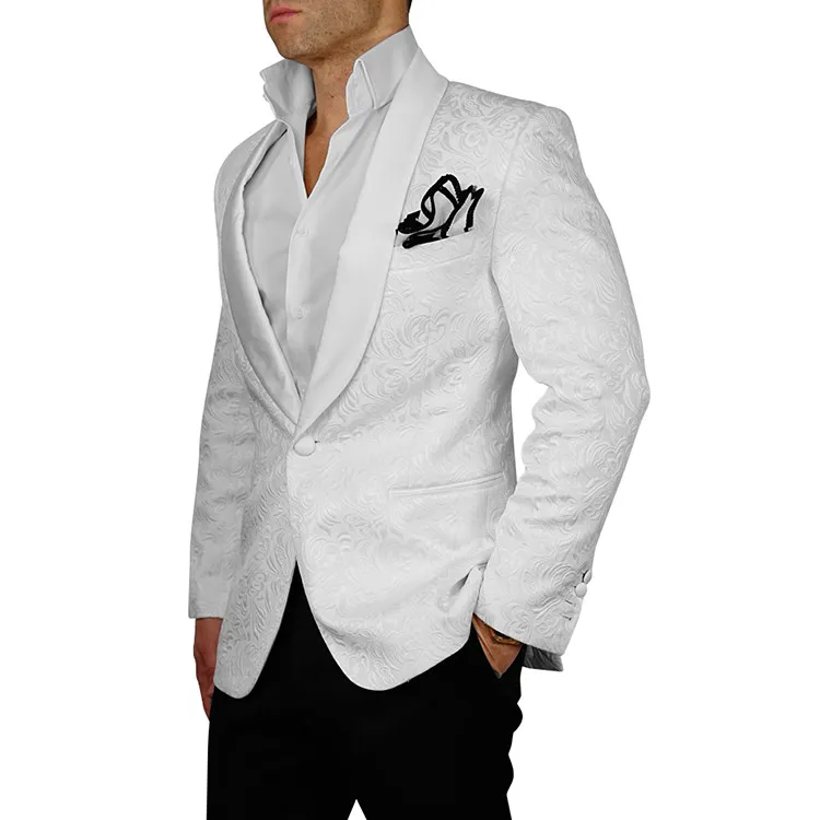 Moda Poss Groomsmen un botón (chaqueta + pantalón + corbata) Novios Esmoquin Padrinos de boda El mejor hombre traje Trajes de boda para hombre Novio