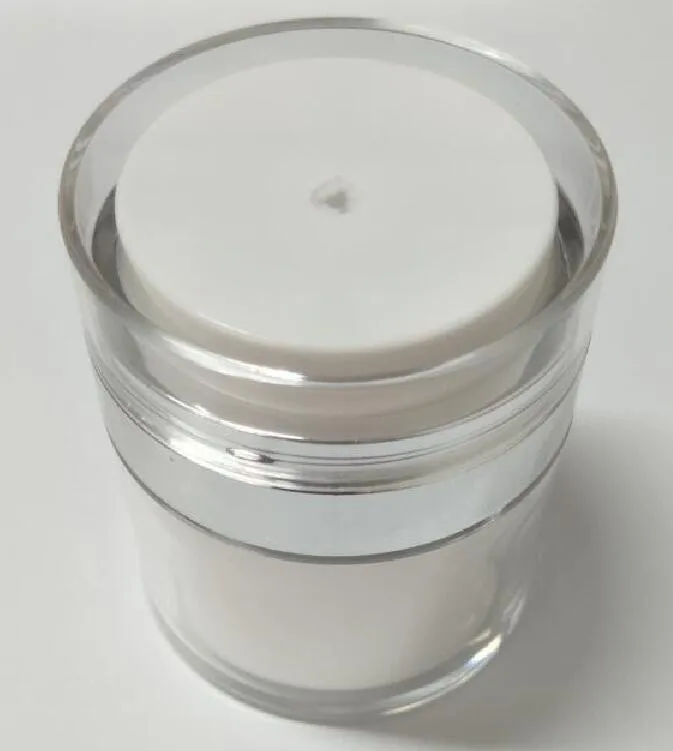 Pot de crème acrylique sous vide de poire blanche de capacité 15g, récipient cosmétique vide sans air de 30g 50g LX2233 d'air