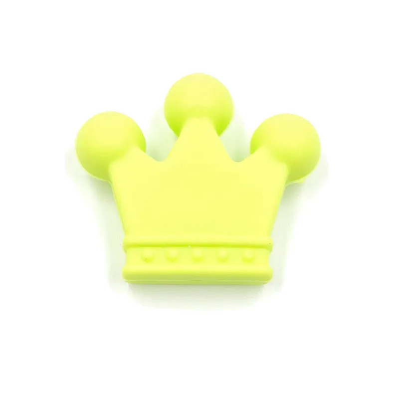 50st Mini Crown Pärlor Matkvalitet Silikon Baby Tand Toy Diy Baby Chew Necklace Pacifier Clip Loose Pärlor Nursing Teethers