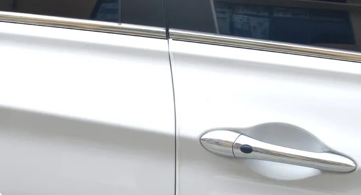 5M Faixa protetora de borda de porta de carro Adesivos decorativos Kit de moldagem de acabamento Vedação de borracha com fita adesiva 279J