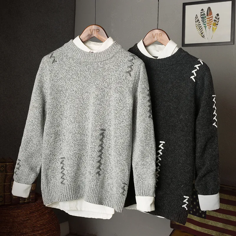 Mens Sweater Knitwear Pullovers Men Streetwear Cardigan Masculino Casual Knitted Sweater Male Clothing Size M-XXL
