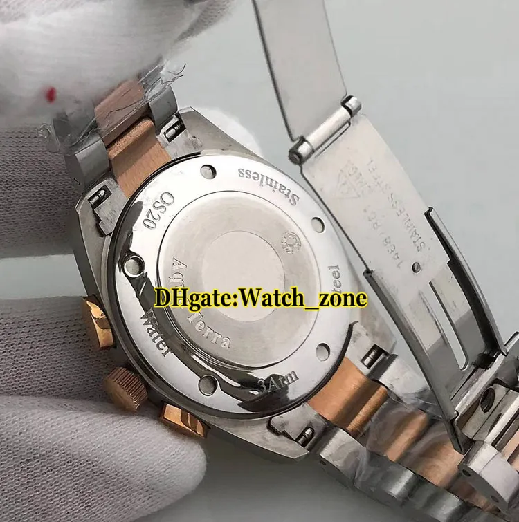 Nuovo cronografo AQUA TERRA da 40 mm quadrante marrone 231.20.44.50.06.001 cronometro al quarzo orologio da uomo cinturino in acciaio bicolore da polso