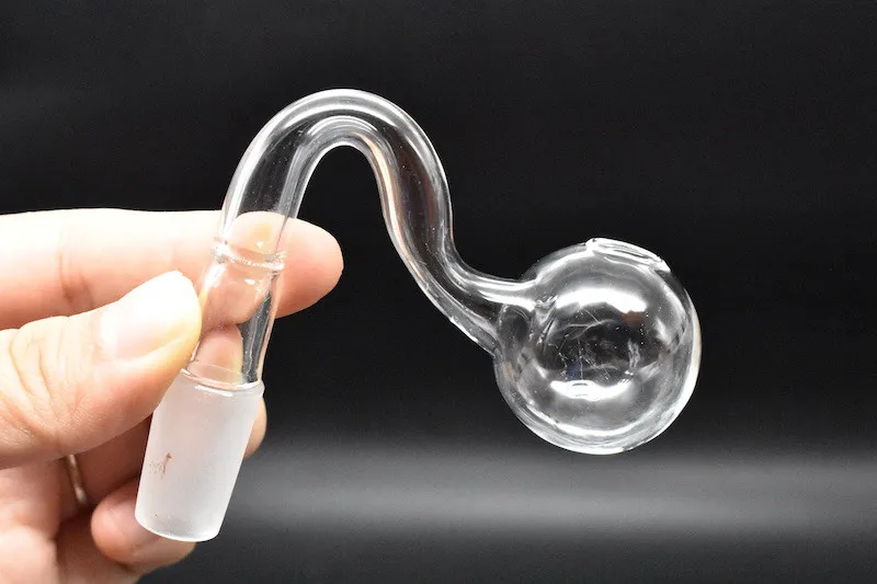 2PCS New pyrex thick glass oil burner pipe glass pipes 10mm 14mm 18mm male female oil burner bubbler for bubbler water pipes bong