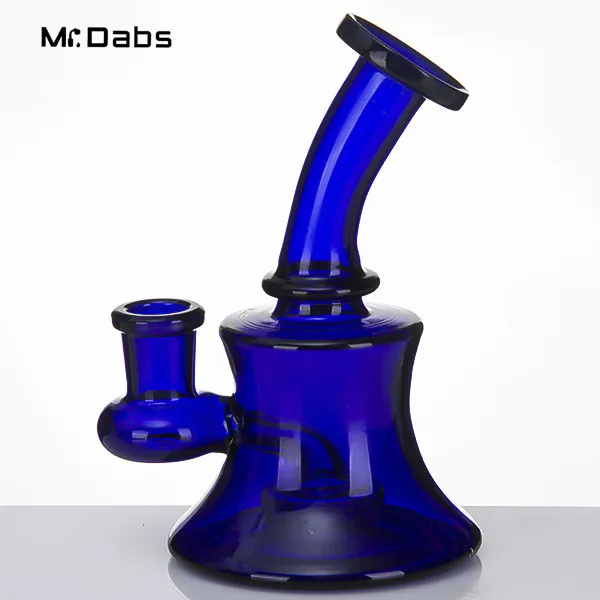 Tubos de água com bonon de vidro Acessórios para fumantes femininos de 14 mm Honeycomb por bongs azuis mini óleo de cera de tubo pequeno Binchas de bubbler de bolhas