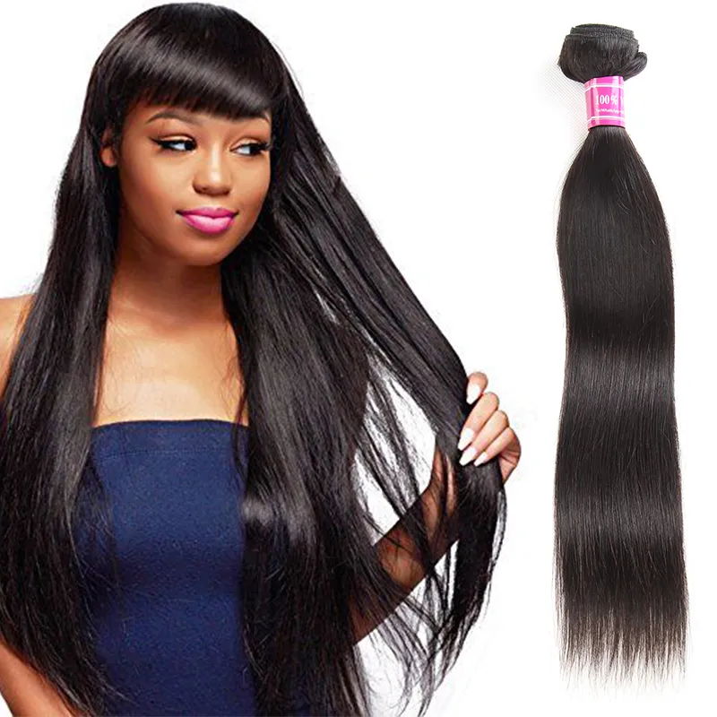 Feixes de Cabelo Humano Em Linha Reta Cabelo Virgem Brasileiro Fechamento de Onda Do Corpo e Acessórios Frontais Remy Extensões de Cabelo Humano Weave Ofertas por atacado