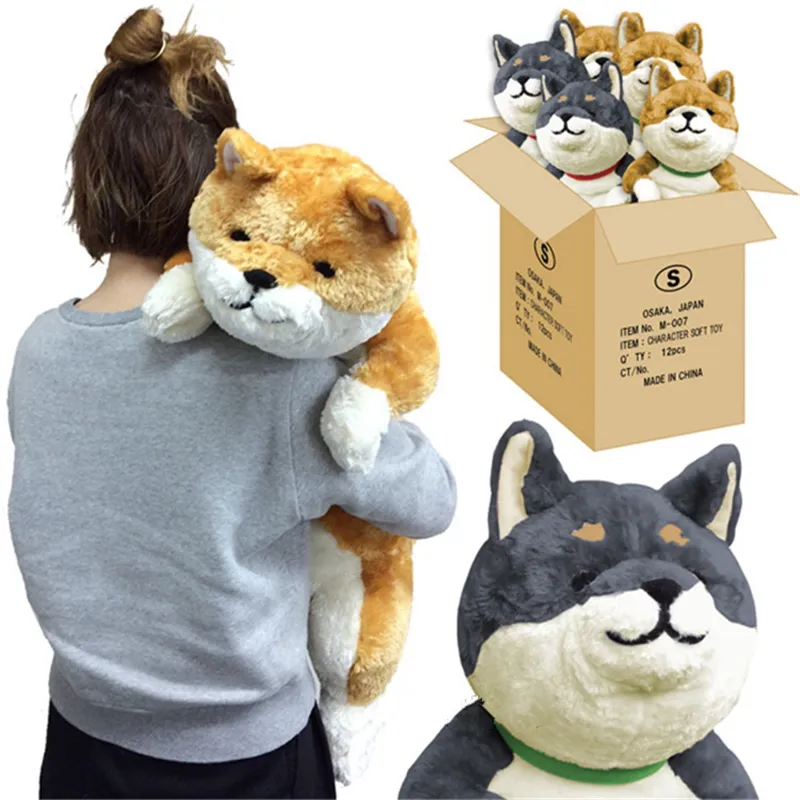 Japão Anime Shiba Inu Cão de Pelúcia Brinquedo Gigante Animais Dog Boneca Akita Brinquedos Strips San Nap Pillow para Crianças Amigo 80cm 31inch Dy50414