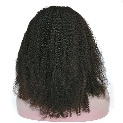 Afro kinky encaracolado 360 banda de renda completa peruca frontal 180 alta densidade pré arrancado natural linha fina 4b 4c 12 polegadas afro kinky1663607