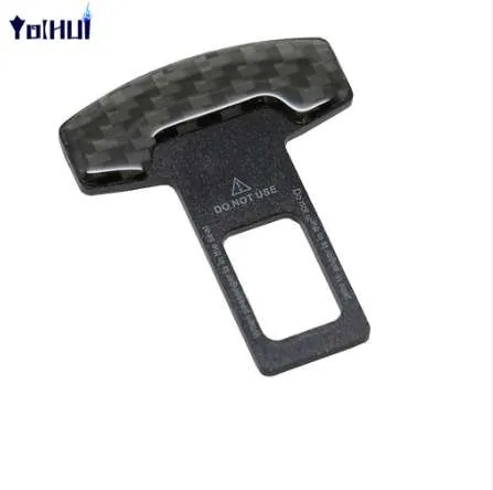 2pcs Clip per fibbia per cintura di sicurezza per auto in fibra di carbonio montata su veicolo universale Car-Styling