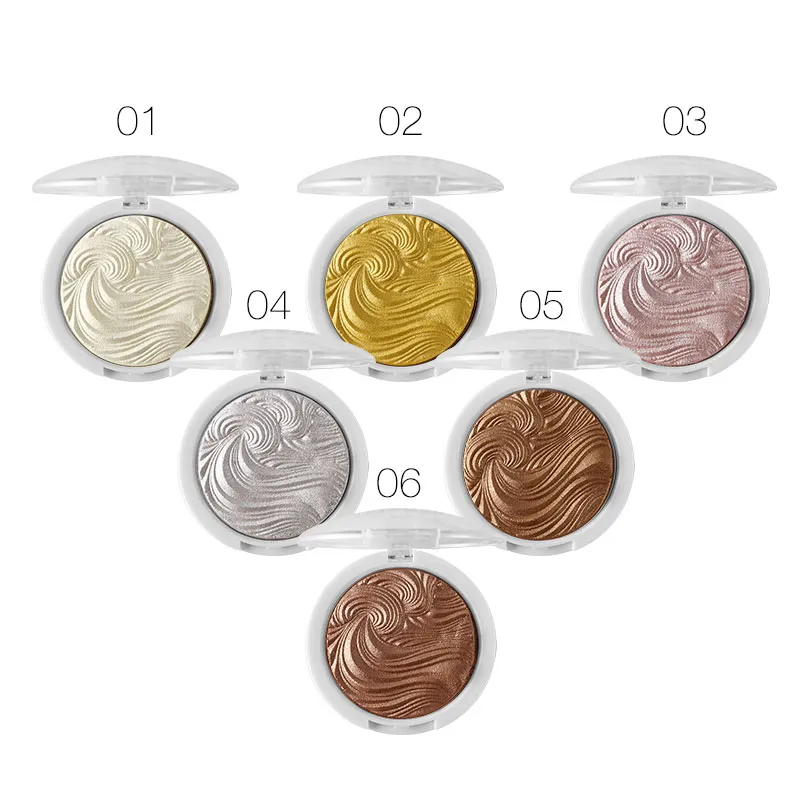 Wyprzedaż 3d shimmer proszek wyróżnia się palety bazy palety twarz iluminator makijaż bronzers podświetlić kontur srebrny złoty