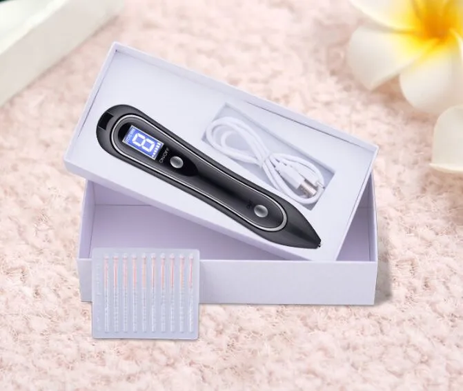 LCD display Mole Dark Spot Remover Skin Wart Tag Tattoo Removal Tool Laser Plasma Pen Beauty Care