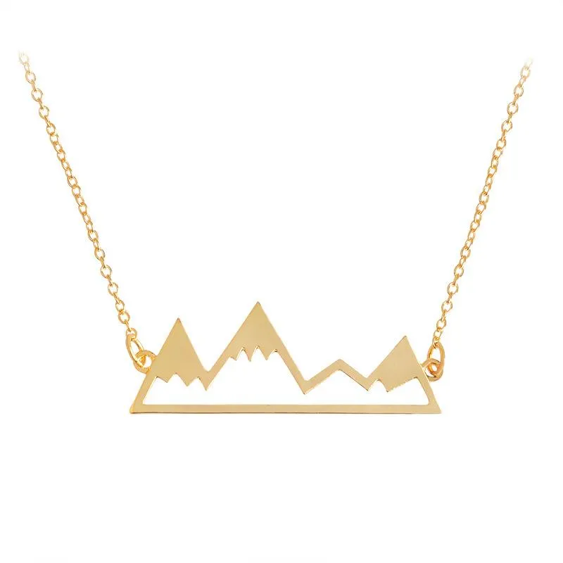 bon ami amitié collier de chaîne de clavicule pour les filles montagne créative évider pendentif colliers déclaration bijoux en gros