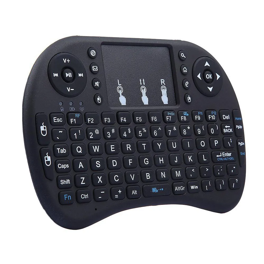 Mini i8 Clavier sans fil 2.4g English Air Mouse Remote Control TouchPad pour Smart Android TV Box Tablet PC