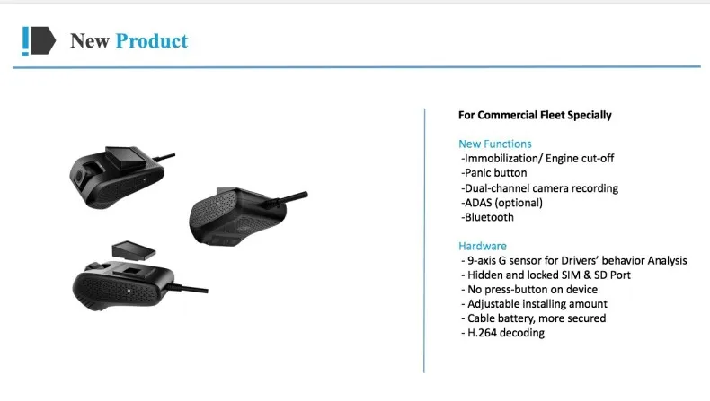 JC200 3G caméra de suivi GPS de voiture intelligente avec double caméra enregistrement SOS vue vidéo en direct par application mobile gratuite pour flotte commerciale