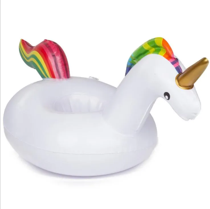 inflatable floating bed wholesale unicorn cup holder drink party beverage boats phone stand swim pool floating tubes toys