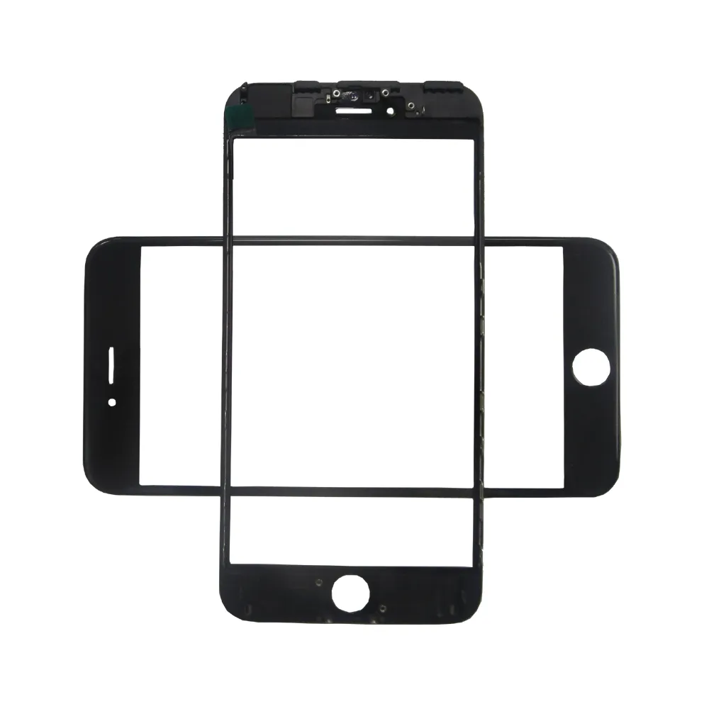 3 W 1 LCD Zewnętrzne szkło ekranowe z zainstalowaną folią OCA + rama bezel naciśnij na iPhone 6s plus