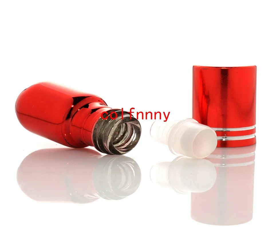 Fast Shipping 3ml Glass Roll On Bottle Mini Essential Oil Bottle Refillable Tiny Perfume Glass Vials 