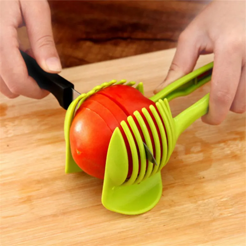 Manual de Qihang_top Frutas ferramenta do cortador de tomate Slicer Batata, Tomate, Cebola Slicing corte Titular pequeno Lemon batata cortador corte