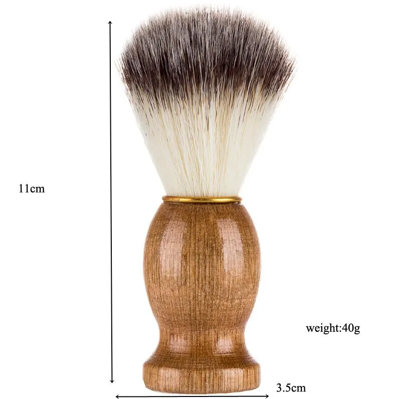 Men039s Shaving Brush Barber Salon Men Facial Beard Cleaning Appliance Shave Tool Razor Brush with Handle for Men gift3271321