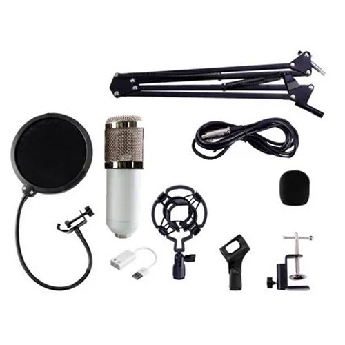 BM - 800 Dynamisk kondensor Wired Inspelning Mikrofon Sound Studio med Shock Mount Holder Set för inspelningskit KTV Karaoke