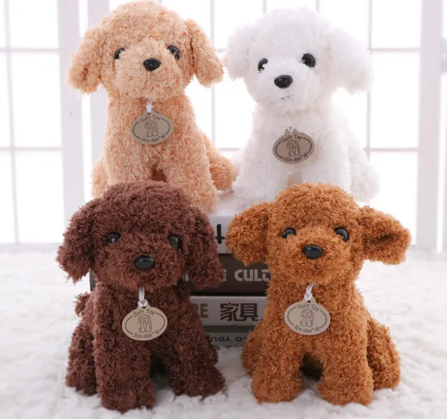 20CM Small Puppy Stuffed Plush Dogs Toy White Orange Brown Light brown Soft Dolls Baby Kids Toys for Children Birthday Party Gifts