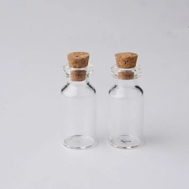 2ml Vials Clear Glass Bottles With Corks Mini Glass Bottle Wood Cap Empty Sample Jars Small 16x35x7mm Cute Craft Wish Bottles