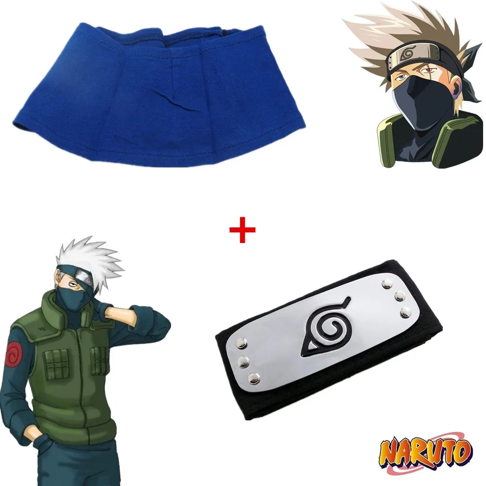 Japon Anime Naruto Hokage Hatake Kakashi Halloween Unisexe Cosplay  Accessoires Prop Bleu Visage Masque Bandeau Cadeau Du 8,18 €