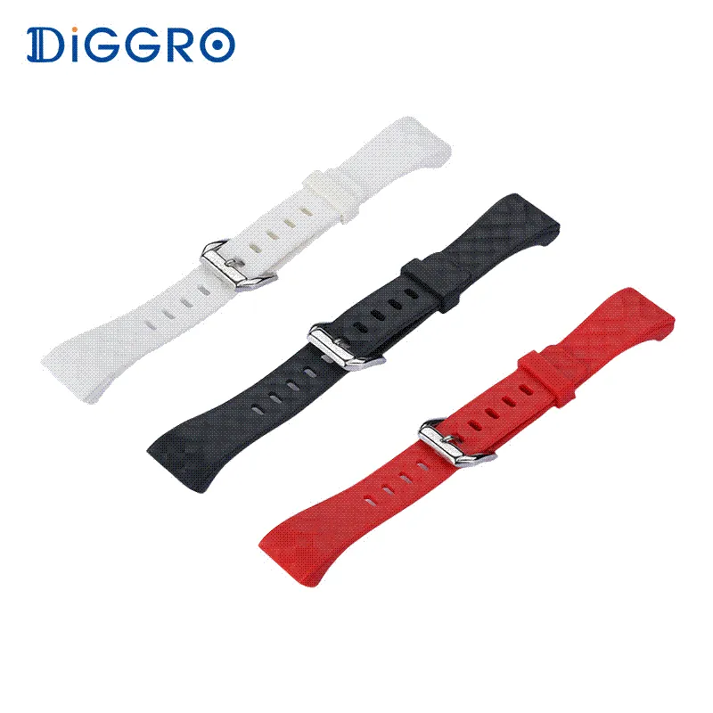 Diggro S2 Bälte Smart Band Remmar Byte Smart Armband Klockarmband Silikon Bälte 3 färger Tillbehör för band bälte S2