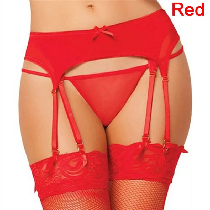 Womens Sexy Floral Lace Garter Belt Set With Stockings Black And Red From Charitystore 6.13 DHgate.Com