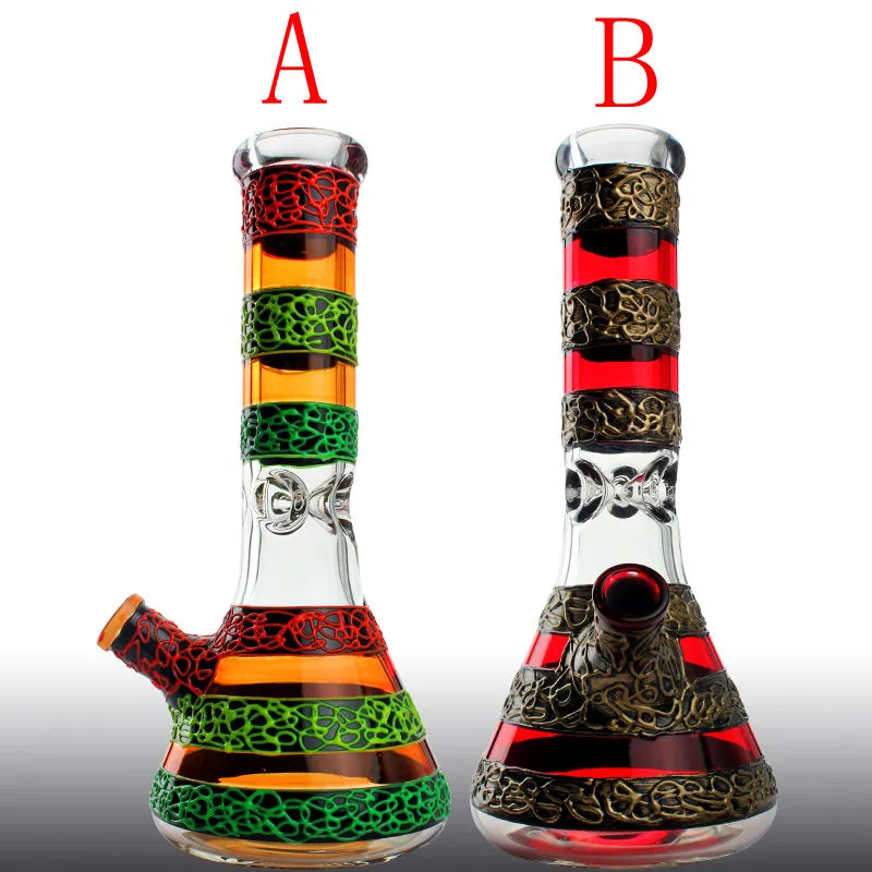 Super Size Water Bong Hookahs Vintage designs Recycle 900g Oil Dab Rig Thick Base Perclator Cute Smoking Pipes