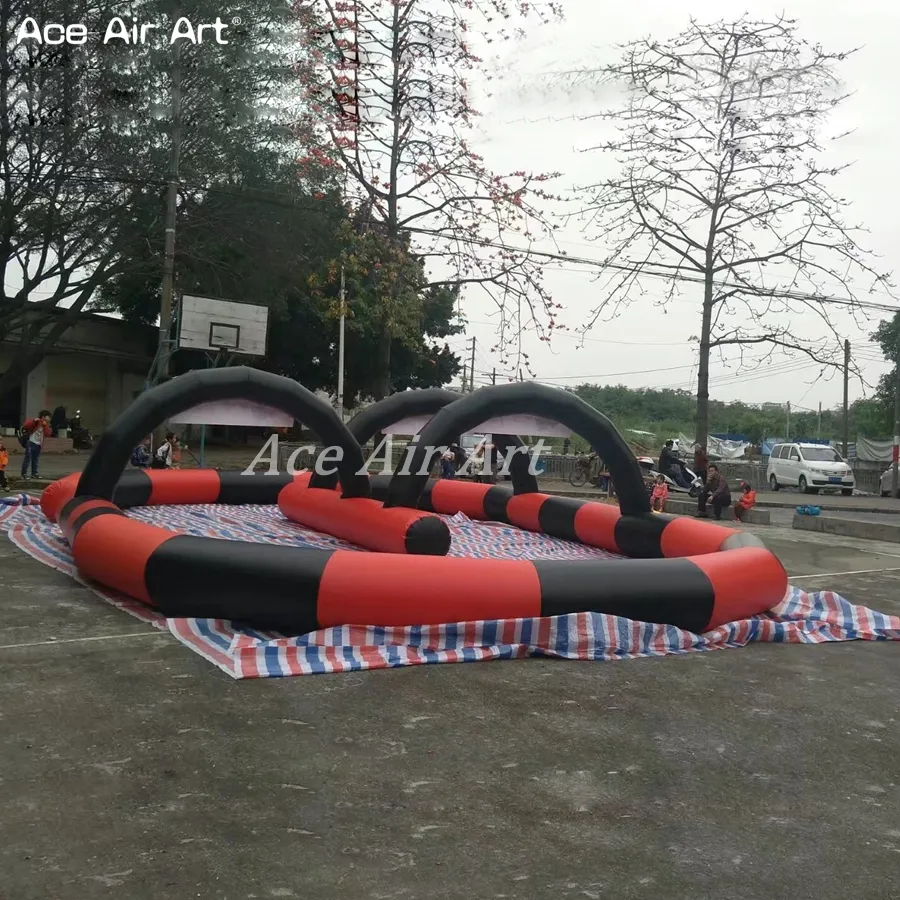 Pista inflável de karts pista de corrida speedway karting pista para cars cars corridas de pistas aéreas infláveis