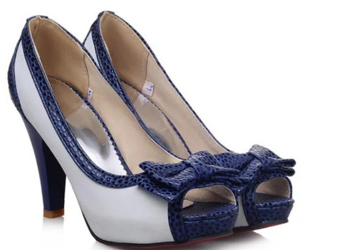 Invio gratuito 2016 nuovo stile coreano sandali delle donne tacco alto bowknot bocca superficiale scarpe