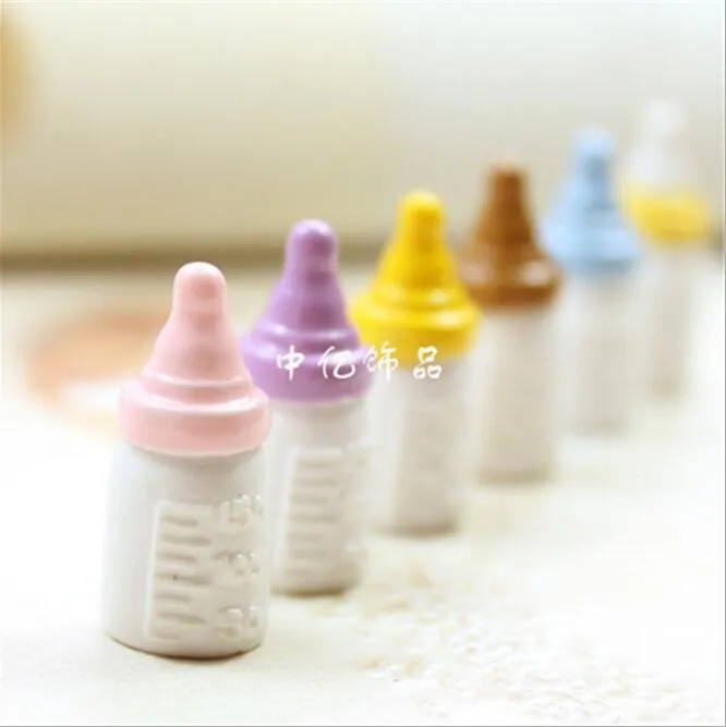 Resin Bottle Toy accessories Novelty Items drink Mini - colored milk bottles DIY children's toys simulation parts