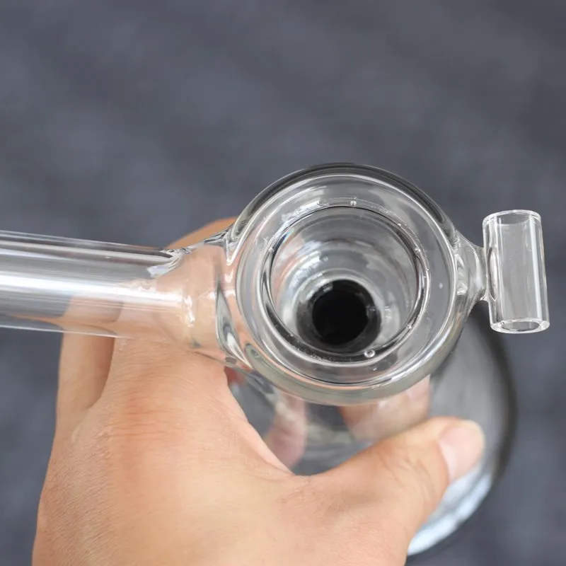 Tuyaux d'eau en verre noir Bong narguilés 7 pouces recycler les barboteurs de Perc de plate-forme d'huile de borosilicate créatifs