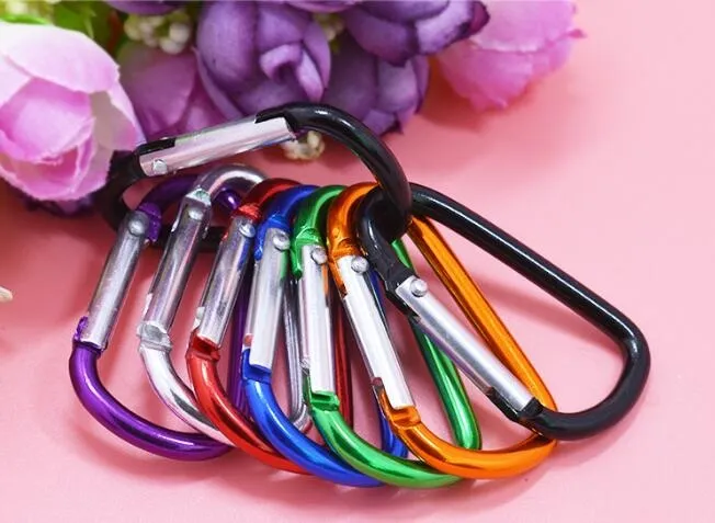 Carabiner Ring Keyrings Key Chains Mini Metal Carabiners Outdoor Sport Camp Snap Clip Hook Keychain Wandel Aluminium Handige HIK8219624