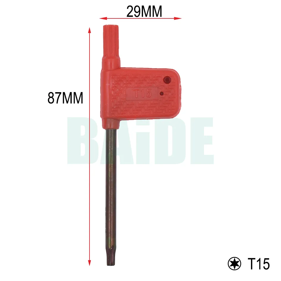 T6 T7 T8 T9 T10 T15 T20 Torx-schraubendreher Spanner Schlüssel Kleine Rote Flagge Schraubendreher Werkzeuge 1000 teile/los