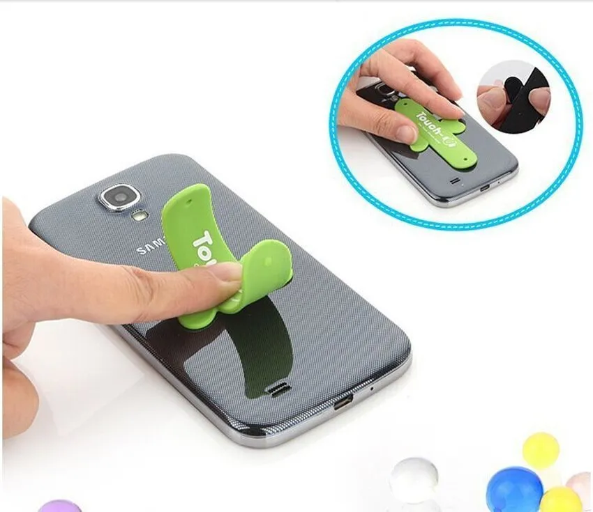 Universal Mini Touch U One Touch Silicone Suporte de telefone macio Suporte de montagem em anel para smartphone iPhone Samsung Phone Grip fábrica por atacado