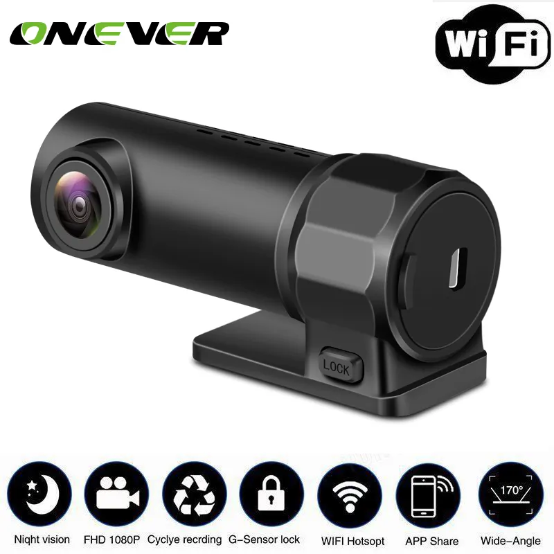 ONEVER Dash Kamera Wifi Wireless Auto DVR-Kamera-digitale Registrar-Videorecorder Dashcam Road Camcorder App Monitor Nachtsicht