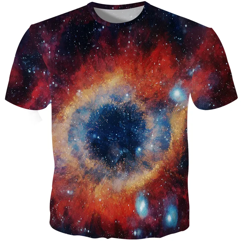 CloudStyle 2018 Męskie Galaxy T Shirt 3D Print Tshirt Space Starry Sky Tee Koszula Harajuku Streetwear Mężczyźni / Kobiety Topy Tees Drop Ship