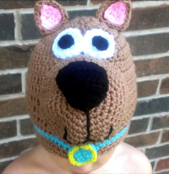 Christmas Gifts Crochet Scooby Doo Dog Knitted Hats Caps Newborn