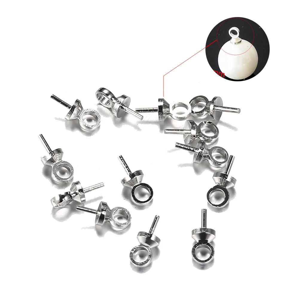 100 pçs / lote 6 * 3mm pin Bead Caps Prata Final Crimp Caps para Beads DIY Apreciação Jóias fazendo